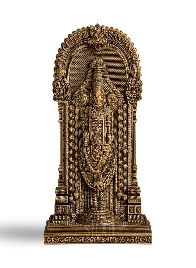 SILAII Lord Sri Venkateswara Divine Sculpture - 6 Inch - Antique Bronze | Tirupati Balaji Idol | Home Decor, Pooja Mandir & Gift Purpose - Image 1